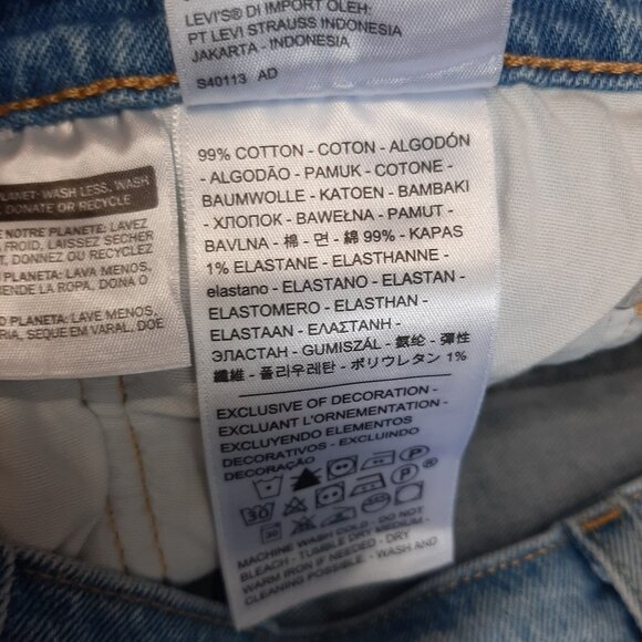 Levi's 501 Man's Blue Straight Legs Fly Buttons Denim Jeans W30/L30 - Picture 10 of 12